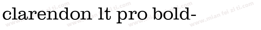 clarendon lt pro bold字体转换